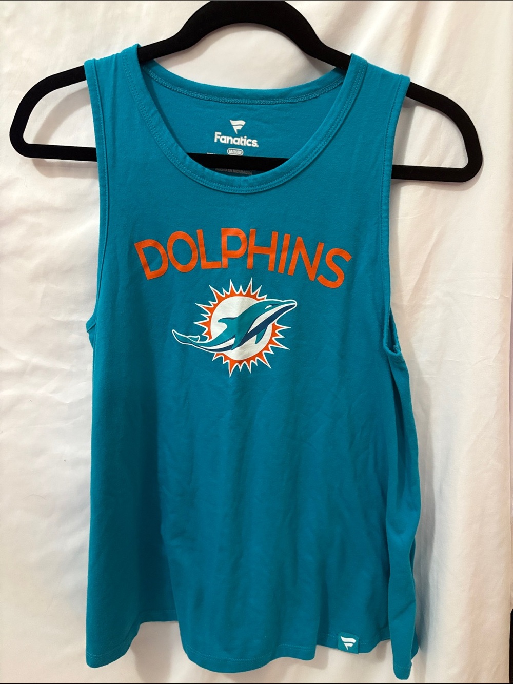Fanatics Teal Miami Dolphins Women's Tank with Orange Logo